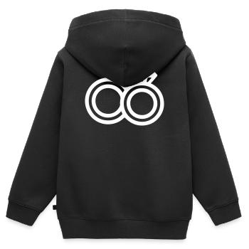 Eheringe Hochzeitsringe - Kinder Premium Organic Zip Hoodie - Schwarz - Hinten - AI Model Kid Male (0cm)
