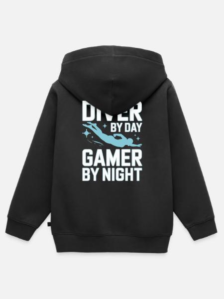 Kunstspringen Turmspringer Sprungbrett - Kinder Premium Organic Zip Hoodie - Schwarz