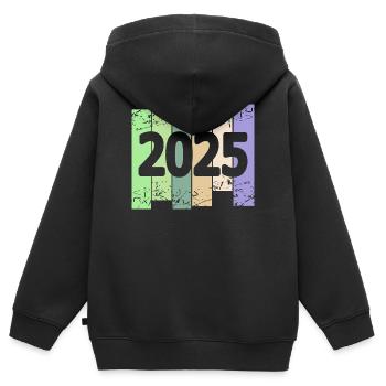 Artwork 2025 - Kinder Premium Organic Zip Hoodie - Schwarz - Hinten - AI Model Kid Male (0cm)