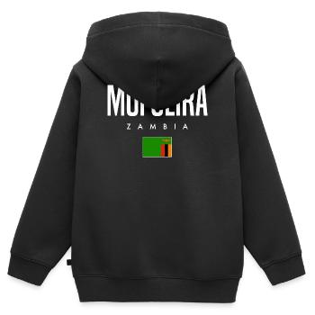 Mufulira Sambia - Kinder Premium Organic Zip Hoodie - Schwarz - Hinten - AI Model Kid Male (0cm)