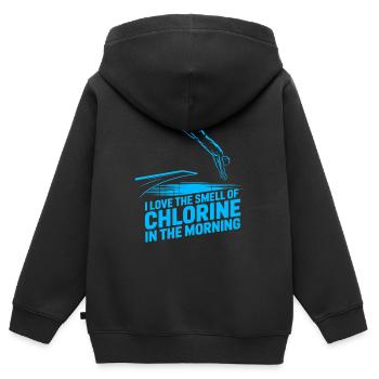 Kunstspringen Turmspringer Sprungbrett - Kinder Premium Organic Zip Hoodie - Schwarz - Hinten - AI Model Kid Male (0cm)