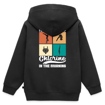 Kunstspringen Turmspringer Sprungbrett - Kinder Premium Organic Zip Hoodie - Schwarz - Hinten - AI Model Kid Male (0cm)