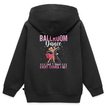 Ballroom Tänzer Liebhaber Tanzen Tanzschule - Kinder Premium Organic Zip Hoodie - Schwarz - Hinten - AI Model Kid Male (0cm)