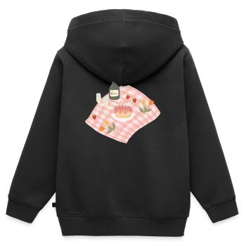 Feier Picknick Party Design - Kinder Premium Organic Zip Hoodie - Schwarz - Hinten - AI Model Kid Male (0cm)