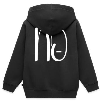 Gegen Nazis - Kinder Premium Organic Zip Hoodie - Schwarz - Hinten - AI Model Kid Male (0cm)