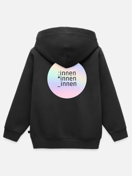 *innen_innen:innen - Kinder Premium Organic Zip Hoodie - Schwarz