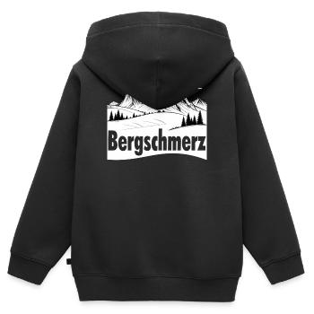 Douleur de montagne - Sweat Premium à capuche zippé enfant bio - noir - Dos - AI Model Kid Male (0cm)