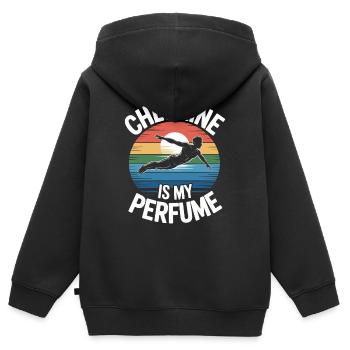 Kunstspringen Turmspringer Sprungbrett - Kinder Premium Organic Zip Hoodie - Schwarz - Hinten - AI Model Kid Male (0cm)
