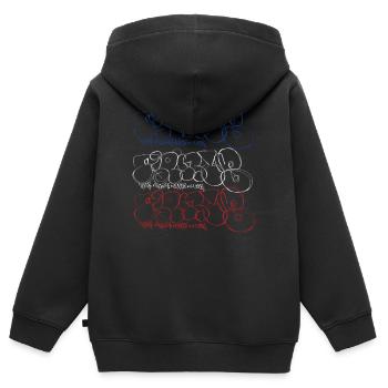 Graffiti Kunst Collage Print (Pariser Bubble Style - Kinder Premium Organic Zip Hoodie - Schwarz - Hinten - AI Model Kid Male (0cm)