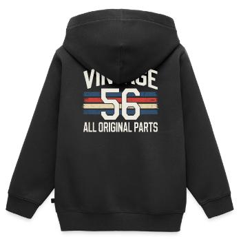 Vintage Route 1956 Design für Geburtstag Bday - Kinder Premium Organic Zip Hoodie - Schwarz - Hinten - AI Model Kid Male (0cm)