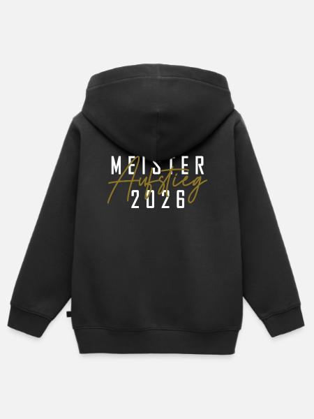 Meister 2026 - Kinder Premium Organic Zip Hoodie - Schwarz