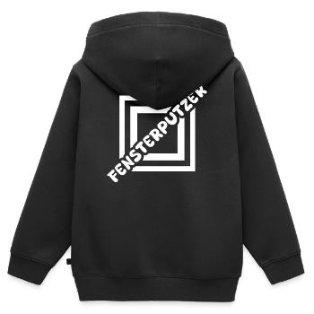 Window cleaning as a job - Kids Premium Organic Zip-up Hoodie - black - Back - AI Model Kid Male (0cm)
