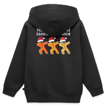 Futurs papas, futurs pères - Sweat Premium à capuche zippé enfant bio - noir - Dos - AI Model Kid Male (0cm)