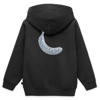 Snow Frost Diamond Banana - Kids Premium Organic Zip-up Hoodie - black - Back - AI Model Kid Male (0cm)