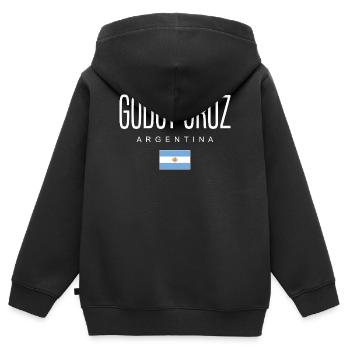 Godoy Cruz Argentinien Argentinier - Kinder Premium Organic Zip Hoodie - Schwarz - Hinten - AI Model Kid Male (0cm)