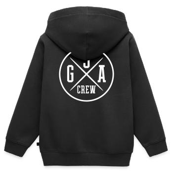 Bachelor Crew Bachelor - Kids Premium Organic Zip-up Hoodie - black - Back - AI Model Kid Male (0cm)