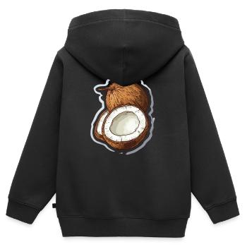 Kokosnuss Coconut - Kinder Premium Organic Zip Hoodie - Schwarz - Hinten - AI Model Kid Male (0cm)