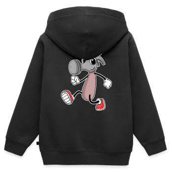 Witziges Hammer Motiv - Kinder Premium Organic Zip Hoodie - Schwarz - Hinten - AI Model Kid Male (0cm)