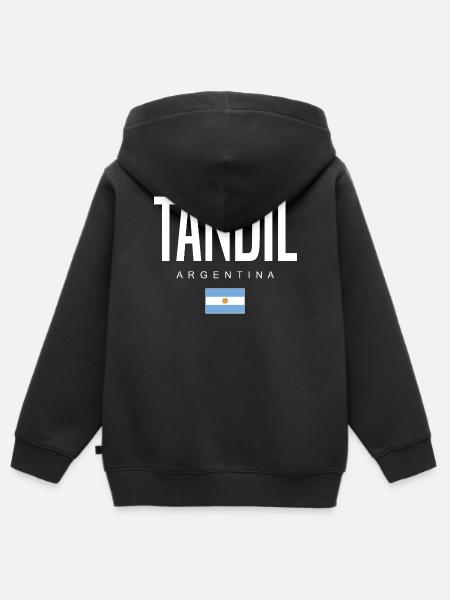 Tandil Argentinien Argentinier - Kinder Premium Organic Zip Hoodie - Schwarz
