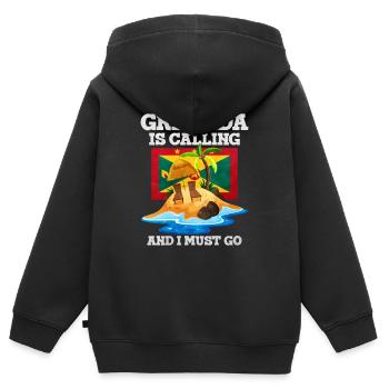 Grenade - Sweat Premium à capuche zippé enfant bio - noir - Dos - AI Model Kid Male (0cm)
