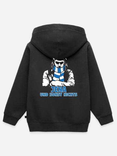Jena_-_und_sonst_nichts - Kinder Premium Organic Zip Hoodie - Schwarz