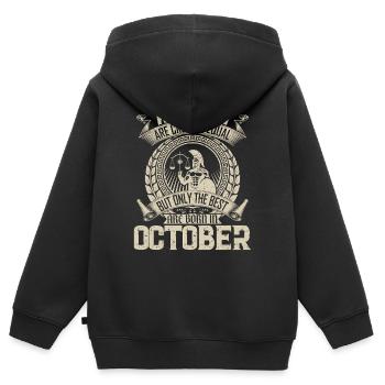 Octobre Tous les hommes sont créés égaux Design - Sweat Premium à capuche zippé enfant bio - noir - Dos - AI Model Kid Male (0cm)