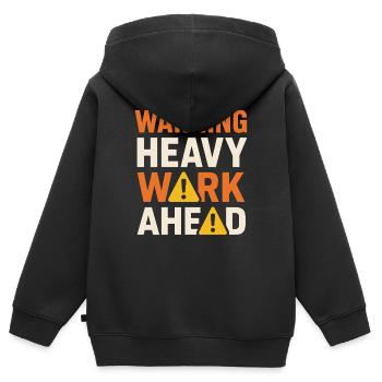Straßenbauteam Asphalt Betonmannschaft - Kinder Premium Organic Zip Hoodie - Schwarz - Hinten - AI Model Kid Male (0cm)
