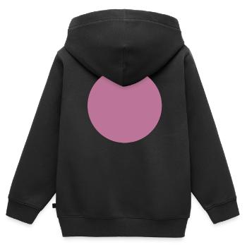 Jeux de couleurs abstraits en rose magenta - Sweat Premium à capuche zippé enfant bio - noir - Dos - AI Model Kid Male (0cm)