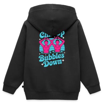 Synchronschwimmen Kunstschwimmen Wassersport - Kinder Premium Organic Zip Hoodie - Schwarz - Hinten - AI Model Kid Male (0cm)
