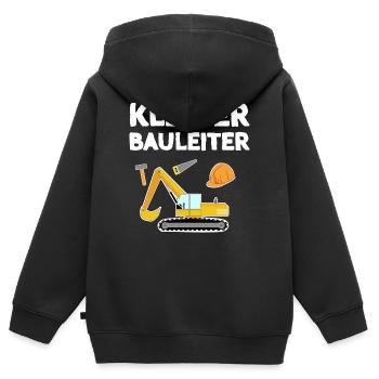 Petit Superviseur de Construction Enfants Design - Sweat Premium à capuche zippé enfant bio - noir - Dos - AI Model Kid Male (0cm)