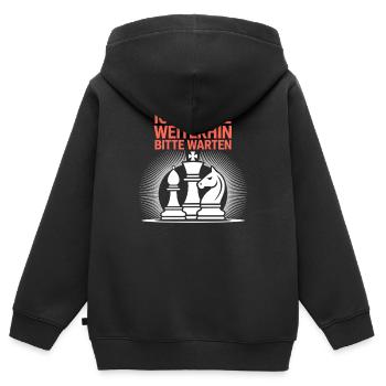 Schachmeister Schachspieler Schach Geschenk - Kinder Premium Organic Zip Hoodie - Schwarz - Hinten - AI Model Kid Male (0cm)