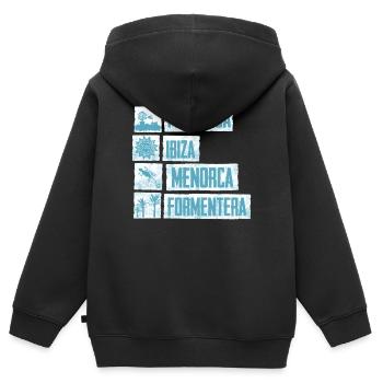 Inseln Balearen - Kinder Premium Organic Zip Hoodie - Schwarz - Hinten - AI Model Kid Male (0cm)