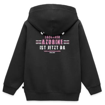 Painter Trainee Apprenticeship Painter - Kids Premium Organic Zip-up Hoodie - black - Back - AI Model Kid Male (0cm)