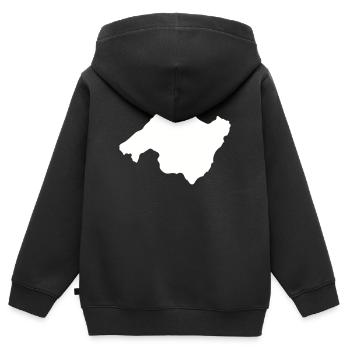 Malle Outline - Kids Premium Organic Zip-up Hoodie - black - Back - AI Model Kid Male (0cm)