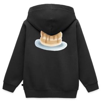 Süße Beeren Pfannkuchen Illustration - Kinder Premium Organic Zip Hoodie - Schwarz - Hinten - AI Model Kid Male (0cm)