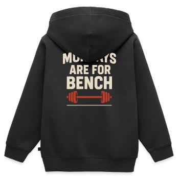 Développé couché Mememe Discover Me Bro Gym - Sweat Premium à capuche zippé enfant bio - noir - Dos - AI Model Kid Male (0cm)