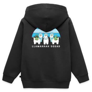 Hanukkah Chanukkah Hanukah - Kinder Premium Organic Zip Hoodie - Schwarz - Hinten - AI Model Kid Male (0cm)