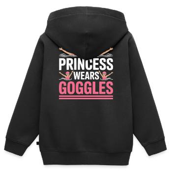 Synchronschwimmen Kunstschwimmen Wassersport - Kinder Premium Organic Zip Hoodie - Schwarz - Hinten - AI Model Kid Male (0cm)
