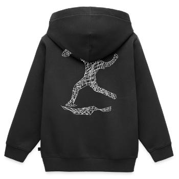 Baseball - Kinder Premium Organic Zip Hoodie - Schwarz - Hinten - AI Model Kid Male (0cm)