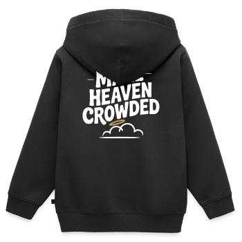 Make Heaven Crowed - Kids Premium Organic Zip-up Hoodie - black - Back - AI Model Kid Male (0cm)