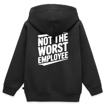 Not The Worst Employee - Kids Premium Organic Zip-up Hoodie - black - Back - AI Model Kid Male (0cm)