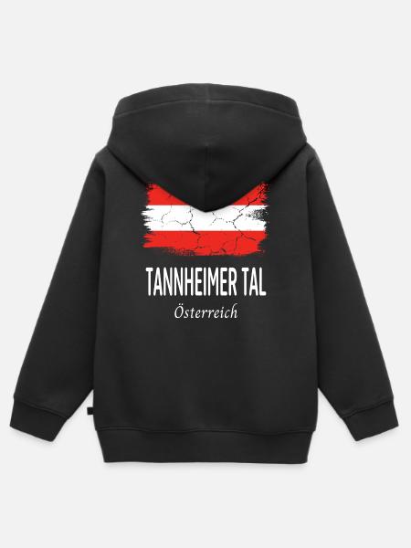 Tannheimer Tal - Kinder Premium Organic Zip Hoodie - Schwarz