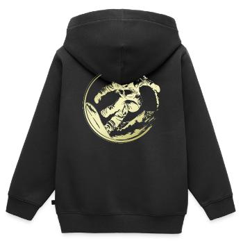 Snowboarder Silhouette - Sweat Premium à capuche zippé enfant bio - noir - Dos - AI Model Kid Male (0cm)