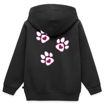 Stilisierte Herzbeine - Kinder Premium Organic Zip Hoodie - Schwarz - Hinten - AI Model Kid Male (0cm)
