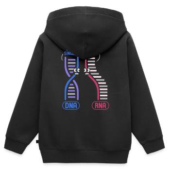 Biologielehrer Biologe Mikrobiologie Biologe - Kinder Premium Organic Zip Hoodie - Schwarz - Hinten - AI Model Kid Male (0cm)