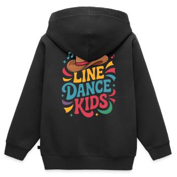 Line Dance Kids Motiv - Kinder Premium Organic Zip Hoodie - Schwarz - Hinten - AI Model Kid Male (0cm)