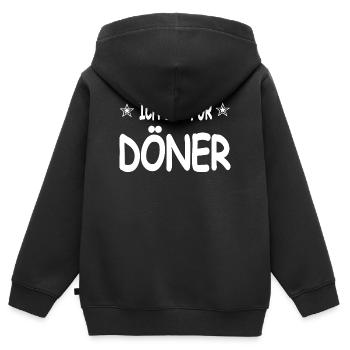 Kebab - Sweat Premium à capuche zippé enfant bio - noir - Dos - AI Model Kid Male (0cm)