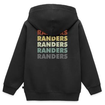 Randers - Denmark - Dänemark - Skandinavien - Kinder Premium Organic Zip Hoodie - Schwarz - Hinten - AI Model Kid Male (0cm)