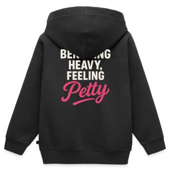Drôle de développé couché Meme Spot Me Bro Powerlifting - Sweat Premium à capuche zippé enfant bio - noir - Dos - AI Model Kid Male (0cm)