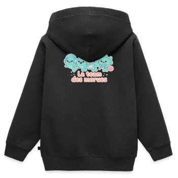 The team of cod nautical mascots - Kids Premium Organic Zip-up Hoodie - black - Back - AI Model Kid Male (0cm)